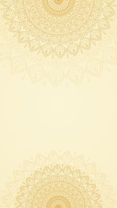 an image of a yellow and white wallpaper with intricate designs on it's edges