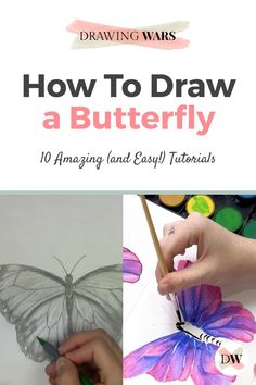 how to draw a butterfly with easy step by step instructions for kids and beginners