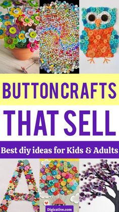 button crafts that sell the best diy ideas for kids and adults