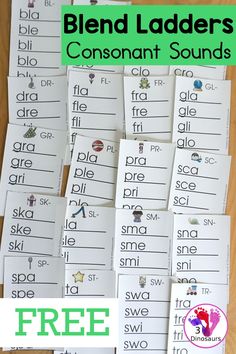 blends and ladders worksheets with the text blend ladders on them