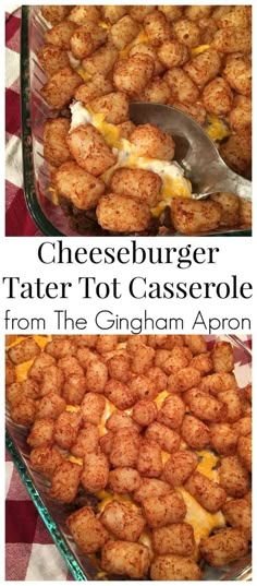 cheeseburger tater tot casserole from the gingham apron