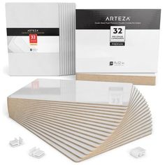 the artez white paper is stacked on top of each other