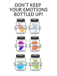 a poster with the words, don't keep your emotions bottled up