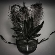 100% Brand New, High Quality Made From Paper Mache, Rhinestones, Glitter, And Feather This Mask Fits Most Adults Comes With Silk Ribbon Ties On 2 Sides To Wear And Keep The Mask In Place On Your Face Color: Black Usm-M6151-Bkbk Black Eye Mask, Masquerade Party Mask, Venetian Costumes, Masquerade Mask Black, Plague Doctor Costume, Mask Carnival, Wizard Costume, Steampunk Top Hat, Steampunk Halloween