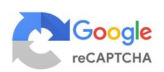 the logo for google and recaptcha, which are two different colors with arrows pointing