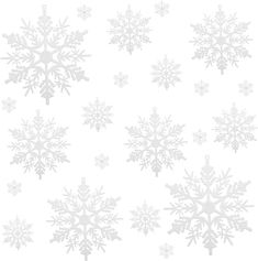 white snowflakes on a white background