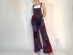 These patchwork overalls have adjustable straps, elastic waist, and slight flare at the bottom of the legs. They also feature pockets on the side and front for convenience. Model is 5'2 and wearing a S/M. Patchwork Jumper, Patchwork Overalls, Womens Overalls, Overalls Women, Favorite Outfit, Elastic Waist, Adjustable Straps, Overalls, Violet