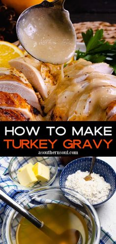 how to make turkey gravy with lemons and parmesan cheese on the side