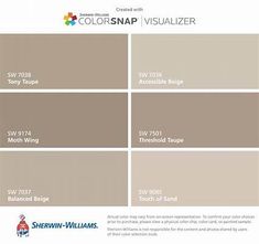 the different shades of paint that are used for walls and ceilings in this color scheme