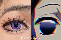 Shinobu Contact Lenses, Shinobu Eye Makeup, Shinobu Makeup Tutorial, Shinobu Makeup Inspired, Shinobu Cosplay Makeup, Shinobu Kochou Makeup, Shinobu Makeup, Shinobu Cosplay, Cosplay Makeup Tutorial