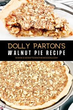 Dolly Parton Walnut Pie Recipe Dolly Parton Thanksgiving, Dolly Parton Walnut Pie, Dolly Parton Pie, Memphis Mafia Pie Recipe, Dolly Parton Butterscotch Pie, English Walnut Pie, Dolly Parton Recipes Desserts, Walnut Cream Pie