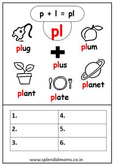 a worksheet with the words plant and plate