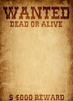 an old wanted dead or alive sign with the words $ 600 reward written on it