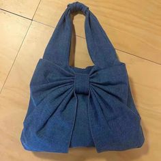 45716441661661 Kawaii Handbags, Denim Shoulder Bag, Bow Women, Denim Shoulder Bags, Quilted Tote Bags, Denim Tote Bags, Handbags Casual, Denim Tote, Underarm Bag