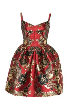 Shop Floral And Leopard Jacquard Mini Dress. Dolce & Gabbana's jacquard mini dress is party-ready, featuring a combination of both floral and leopard print. Jacquard Mini Dress, Lurex Dress, Moda Chic, Beauty Dress, Stage Outfits, Elie Saab, Dolce & Gabbana, Fancy Dresses