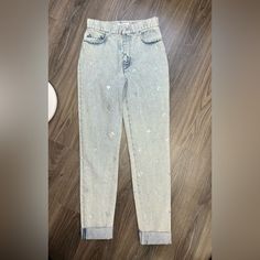 Never Worn Size 34 Glitter Jeans, Chanel Pants, Chanel Denim, Jeans Color, Colored Jeans, Pant Jumpsuit, Color Blue, Pants For Women, Size 4