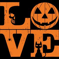 a black and orange halloween poster with pumpkins, jack - o'- lanternes and a cat