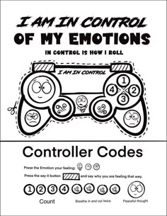 the instructions for how to control your video game console with an emoter controller