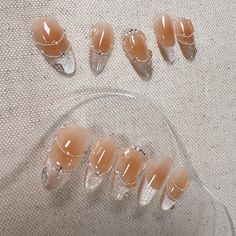 Important!All sets are made with GEL nail polish. These nails are reusable, you can take it off with warm water and a cuticle stick; any question, please message me~ Each set comes with 10 handmade press-on nails, a mini file, two piece of jelly glue and a cuticle stick. The default nail set is the set of the picture; if you want to change another , please choose the options Measurements: Please measure your own nail and find your size from our picture guide.  We totally can do custom size as yo Press On Nails With Charms, Ongles Design, Nails Charm, Nails With Charms, Style Français, Design Nail, Nail Charms, Diamond Charm, Nail Sizes