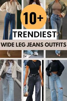 Best Wide Leg Jeans, Outfits With Wide Leg Jeans, Wide Leg Jeans Outfit Ideas, Wide Leg Jean Outfits, Wide Leg Jeans Outfit Summer, How To Wear Wide Leg Jeans, Loose Jeans Outfit, Styling Wide Leg Jeans, How To Style Wide Leg Jeans