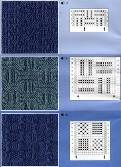 four pictures showing the steps in knitting for knitted sweaters and crochet