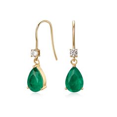 Fervor Montreal Envy- Emerald Drop Earrings Small Emerald Earrings, Emerald Drop Earrings, Emerald Earrings Drop, Pear Earrings, Emerald Earrings, Drop Earring, Silver Earring, 925 Sterling Silver Earrings, Tear Drop