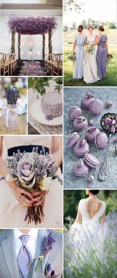 purple and white wedding color scheme