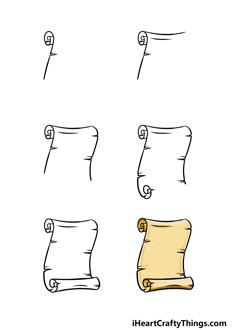 four different types of scroll paper