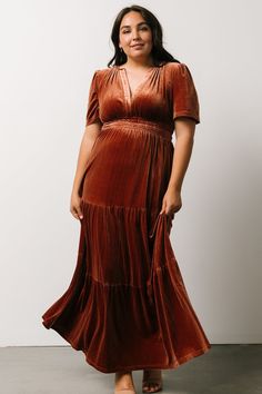 Rust Color Dress Plus Size, Boho Orange Dress, Plus Size Fall Dresses For Wedding Guest, Plus Size Fall Wedding Guest Outfit, Womens Formal Dress, Plus Size Wedding Guest Outfit, 34c Size, Maxi Dress Dark, Boho Fits