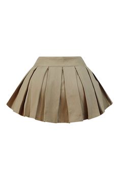 Low rise pleated micro mini skirt Shorts lining attached Side zipper closure Runs true to size Cotton Mini Skirt With Accordion Pleats, Beige Pleated Tennis Skirt For Summer, Solid Color Pleated Mini Skirt, Cotton Pleated Skirted Shorts, Spring Pleated Mini Hem Skort, Solid Color Pleated Mini Tennis Skirt, Solid Pleated Mini Tennis Skirt, Cotton Mini Skirt With Pleated Hem, Solid Mini Tennis Skirt With Pleated Waist