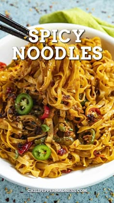 Trying the best ever Spicy Noodles. Spicy Asian Noodles, Korean Recipe, Noodle Recipes Easy, Spicy Food