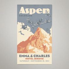 an advertisement for the hotel aspen in colorado