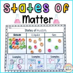 states of matter worksheet for students to practice the science and math skills in their classroom