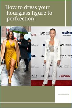 two women in white suits and one woman in yellow dress are walking down the red carpet