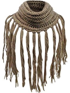 Thick and warm to combat winters chill, this neck scarf is a unique fashion piece. The extra long fringe on this infinity scarf falls dramatically over shoulders, readily accentuating your favorite outfit. Scarf measures 14.5 inches top to bottom, when laid flat & un-stretched. Measures 8 inches side to side, when Pet Water Fountain, Tube Scarf, Long Fringe, Fall Scarves, Long Fringes, Layered Fashion, Fishnet Stockings, Jewelry Choker, Neck Scarf