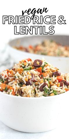 a white bowl filled with rice and vegetables