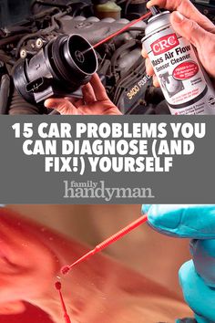 a car with the words, 15 car problems you can diagnose and fix yourself