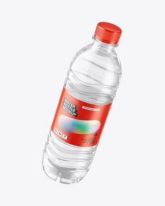 a bottle of water on a white background