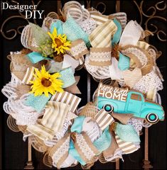 How To Make A Wreath | Digital Download - Designer DIY Ribbon Wreath Tutorial Step By Step, Wreath Making Tutorials, Magnolia Decor, Monster Wreath, Wreath Kits, Making Mesh Wreaths, Make A Wreath, Rustic Valentine, Easy Wreaths