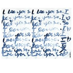 the words are written in blue ink on white paper