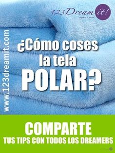 a blue blanket with the words, compoes la tela polar?