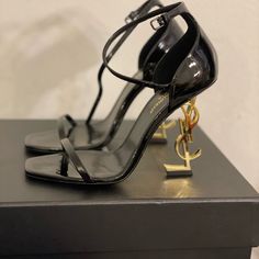 Ysl Opyum Heels Worn Once Great Condition; Bottom Right Heel Has Some Wear Size 7.5(38) Ysl Opyum Heel Black, Shoes Ysl, Yves Saint Laurent Shoes, Saint Laurent Shoes, Shoes Women Heels, Yves Saint Laurent, Saint Laurent, Shoes Heels, Size 7