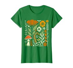 PRICES MAY VARY. Lightweight, Classic fit, Double-needle sleeve and bottom hem Mushroom Apparel, Boho Garden, Shop Aesthetic, Cottagecore Aesthetic, Women T Shirt, Branded T Shirts, Top Fashion Brands, Shop Top, Wild Flowers