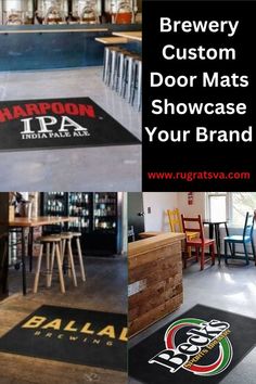 Brewery Logo Rugs Brewery Decor, Brewery Logo, India Pale Ale, Personalized Door Mats