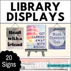 an advertisement for the library displays