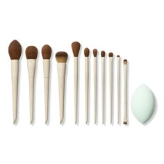 Morphe X Ariel Signature Look 12-Piece Face & Eye Brush Set - Morphe | Ulta Beauty Morphe Brushes Set, Jenner Makeup, Powder Contour, Eye Brushes Set, Kylie Jenner Makeup, Best Makeup Brushes, Cream Contour, Eye Makeup Brushes, Contour Brush