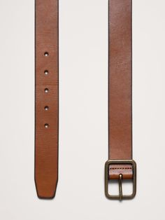 Sleek and streamlined, this sturdy leather belt is finished with beautifully burnished edges so it works just as well with jeans as it does smartly tailored trousers.  Width: 1. 2" Tailored Trousers, Leather Belt, Cognac, Banana Republic, Personal Style, It Works, Sleek, Trousers, Leather