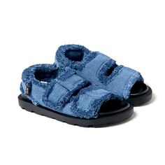 Nwot Zara Frayed Denim Sandals. Cushioned Lug Sole Footbed, 2 Top Straps Of Cotton Denim. Size 37 Zara Flats, Denim Sandals, Top Straps, Strappy Flats, Leather Gladiator Sandals, Caged Sandals, Frayed Denim, Blue Flats, Blue Sandals