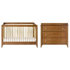 This crib grows with your child, converting from crib to toddler bed, offering years of use. It features an adjustable height for convenience and includes a guardrail for added safety during the toddler stage. Its innovative design, crafted from sustainable New Zealand Pine Wood, promotes a healthy sleep environment for your little one. Color: Chestnut/Natural babyletto Sprout Convertible Standard Nursery Furniture Set in Chestnut/Natural | AllModern Baby Cribs Furniture, Baby Nursery Decor Ideas, Changing Table Top, Crib To Toddler Bed, Nursery Furniture Collections, Baby Nursery Inspiration, Nursery Decor Ideas, Adjustable Mattress, Sleep Environment