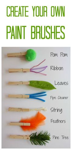 the instructions for how to create your own paint brushes